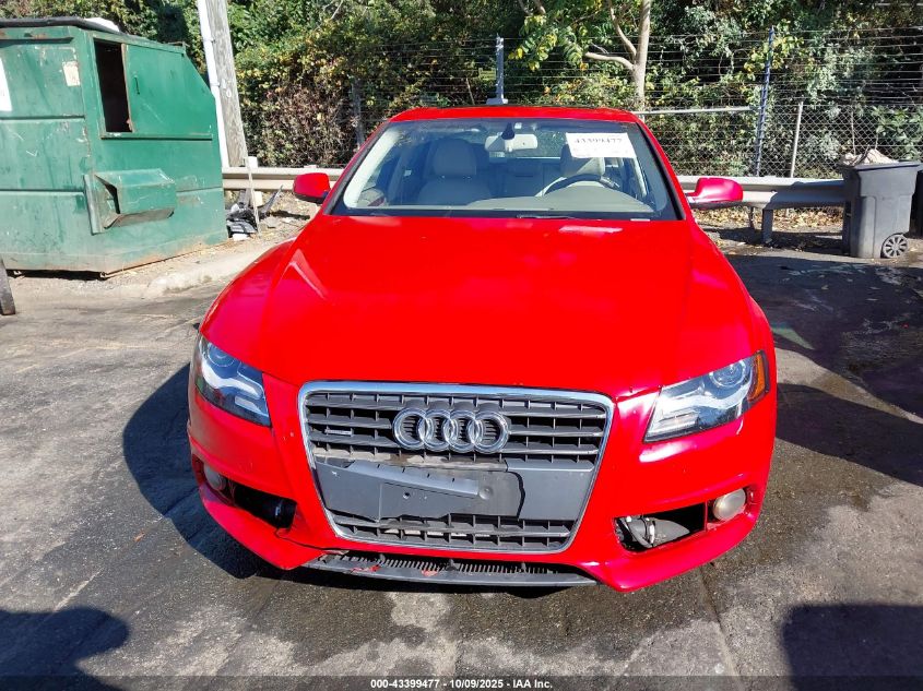 2012 Audi A4 2.0T Premium VIN: WAUFFAFL9CA082189 Lot: 43399477