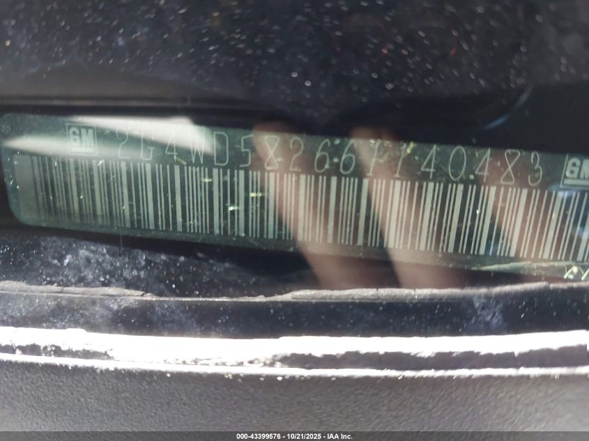 2006 Buick Lacrosse Cxl VIN: 2G4WD582661140483 Lot: 43399576