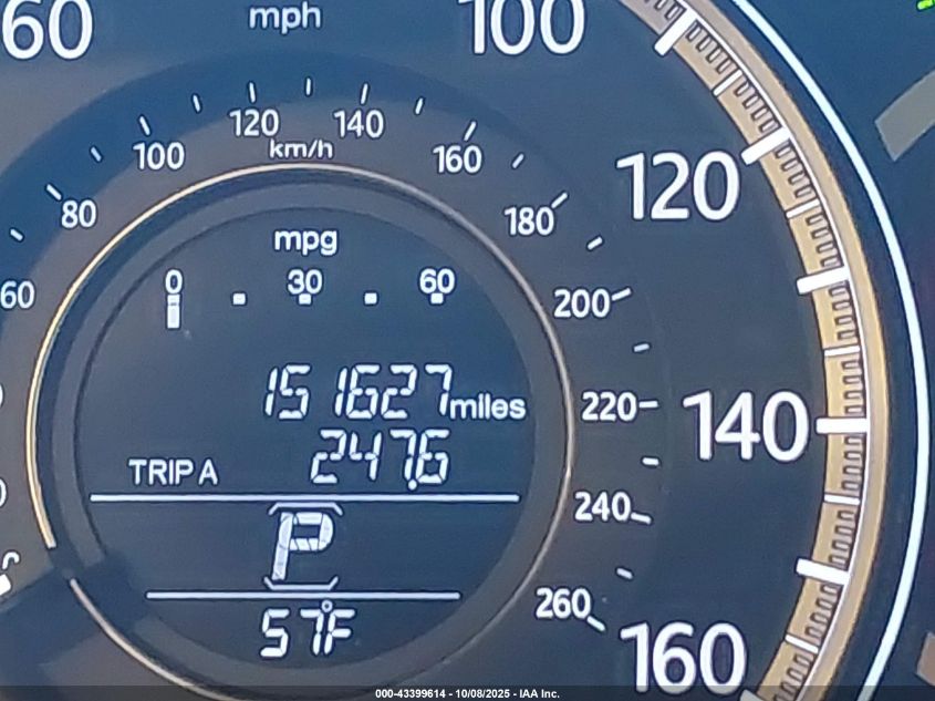 2013 Honda Accord Ex-L VIN: 1HGCR2F80DA078307 Lot: 43399614