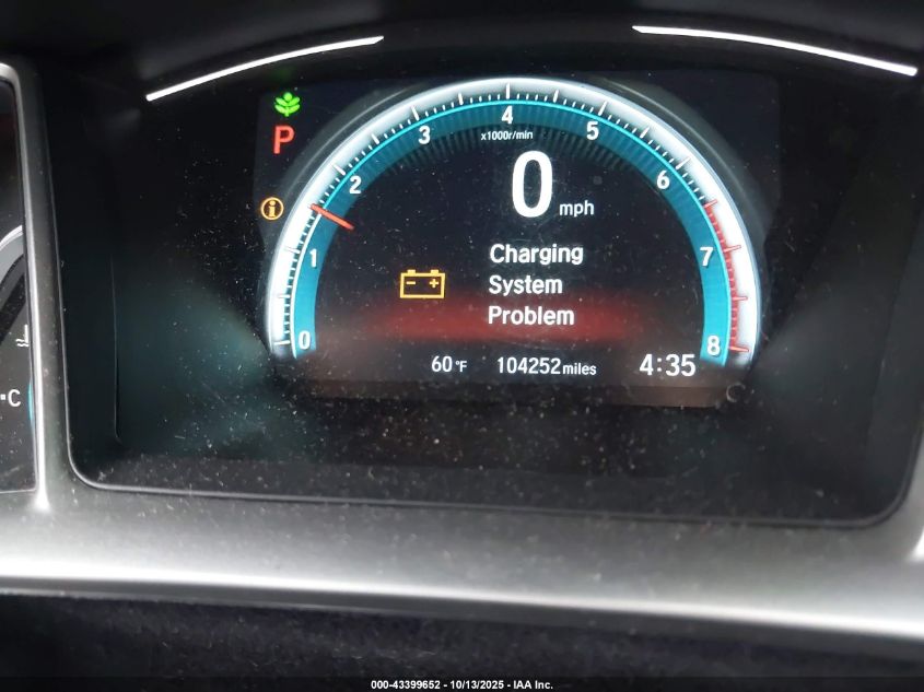 2017 Honda Civic Ex-T VIN: 19XFC1F3XHE017206 Lot: 43399652