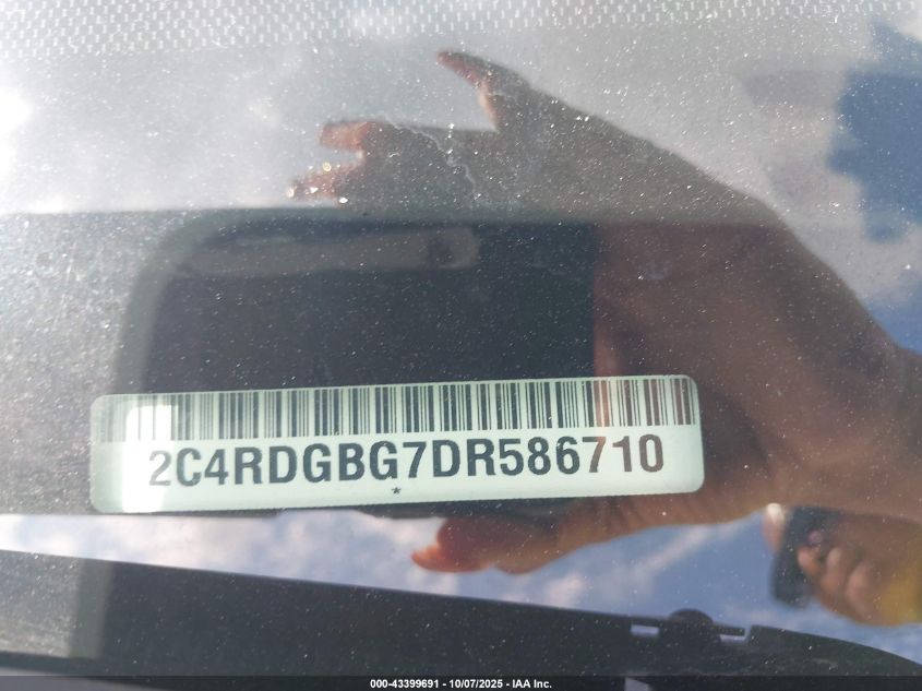 2013 Dodge Grand Caravan Se/Sxt VIN: 2C4RDGBG7DR586710 Lot: 43399691