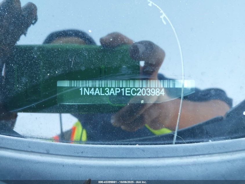 2014 Nissan Altima 2.5/2.5 S/2.5 Sl/2.5 Sv VIN: 1N4AL3AP1EC203984 Lot: 43399861