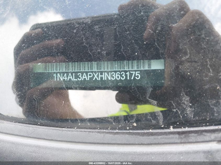 2017 Nissan Altima 2.5 S VIN: 1N4AL3APXHN363175 Lot: 43399952