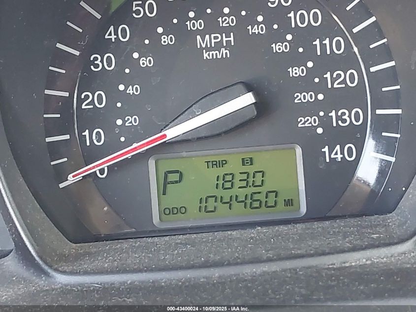 2009 Kia Spectra Ex VIN: KNAFE221295622125 Lot: 43400024