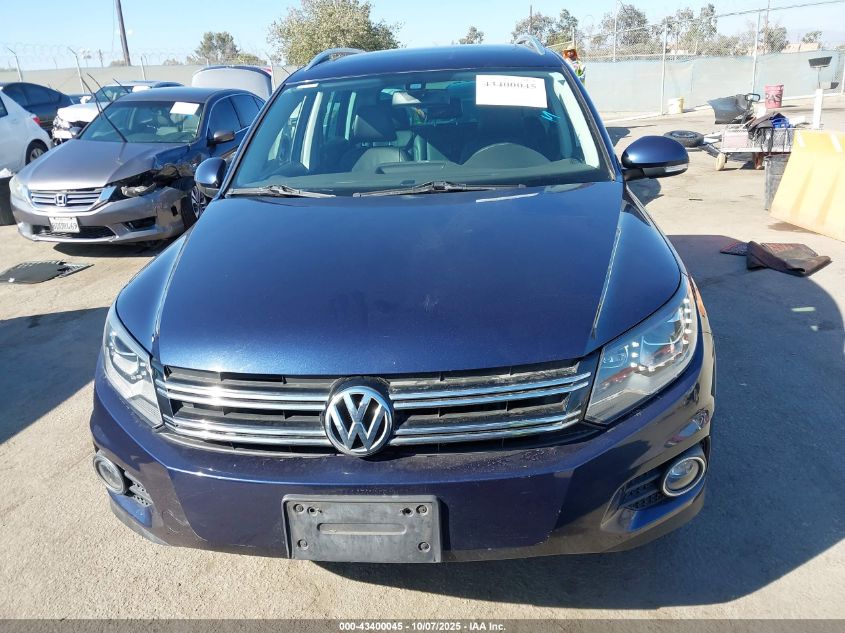 2016 Volkswagen Tiguan Sel VIN: WVGAV7AX7GW581901 Lot: 43400045