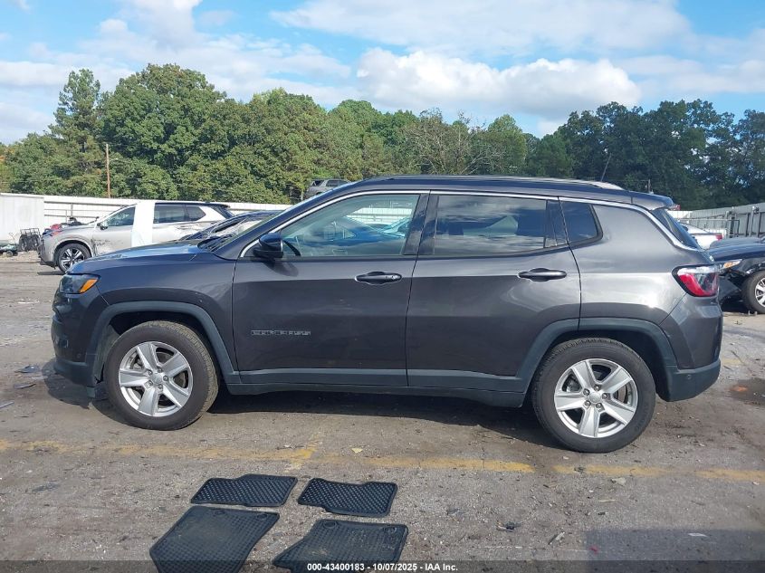 2022 Jeep Compass Latitude Fwd VIN: 3C4NJCBB9NT138018 Lot: 43400183