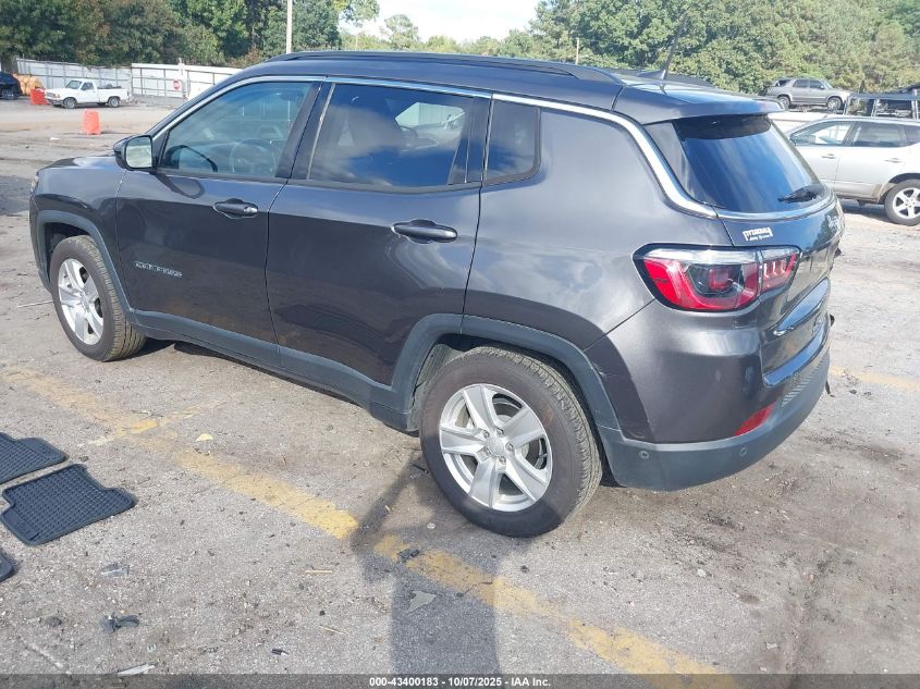 2022 Jeep Compass Latitude Fwd VIN: 3C4NJCBB9NT138018 Lot: 43400183