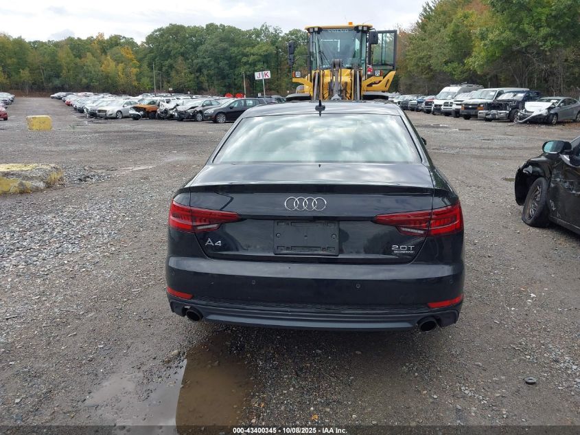 2018 Audi A4 2.0T Premium/2.0T Tech Premium VIN: WAUENAF46JA196462 Lot: 43400345