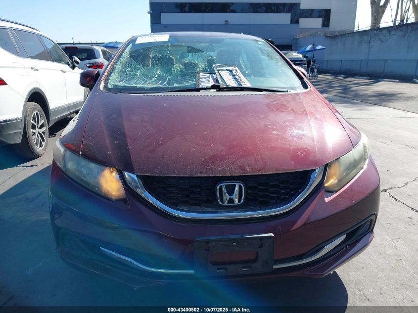 2013 Honda Civic Ex VIN: 19XFB2F89DE252078 Lot: 43400502