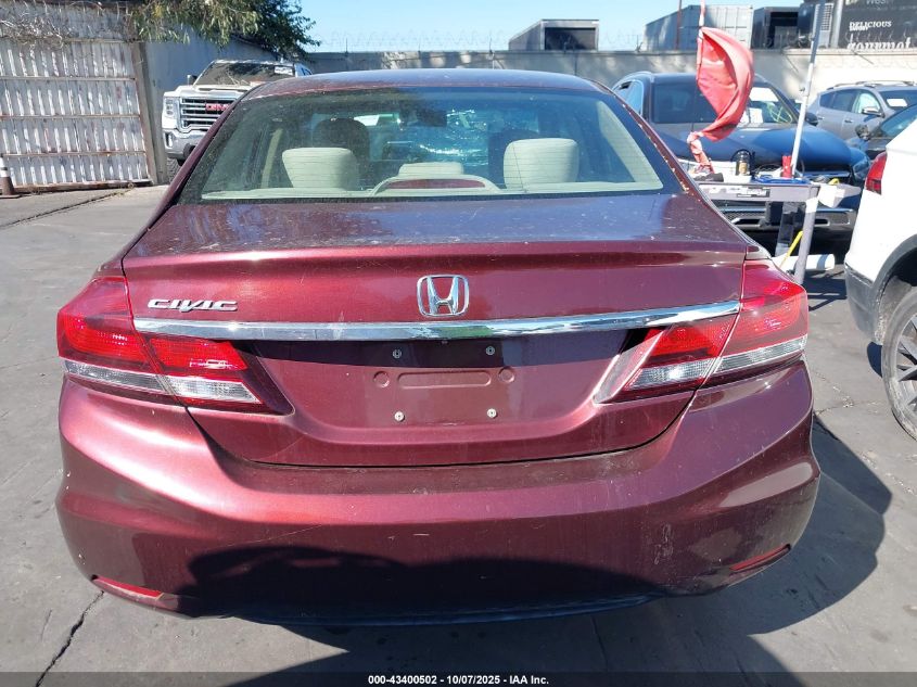 2013 Honda Civic Ex VIN: 19XFB2F89DE252078 Lot: 43400502