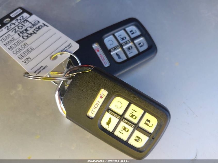 2019 Honda Odyssey Ex-L VIN: 5FNRL6H79KB116143 Lot: 43400583