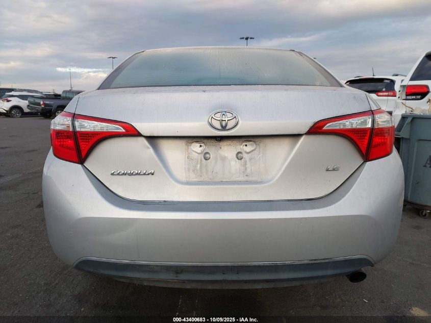 2015 Toyota Corolla Le VIN: 5YFBURHE8FP236167 Lot: 43400683