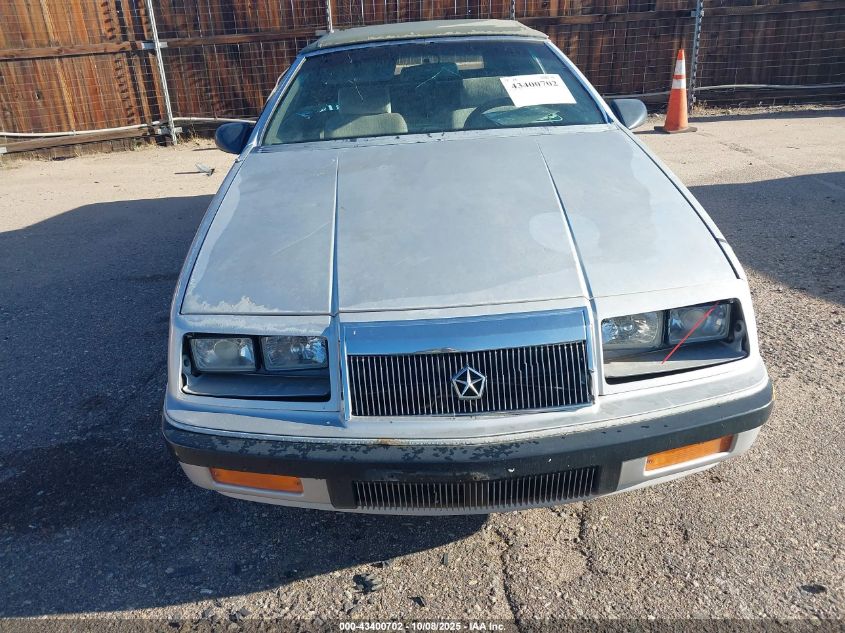 1990 Chrysler Lebaron VIN: 1C3XJ4538LG487714 Lot: 43400702