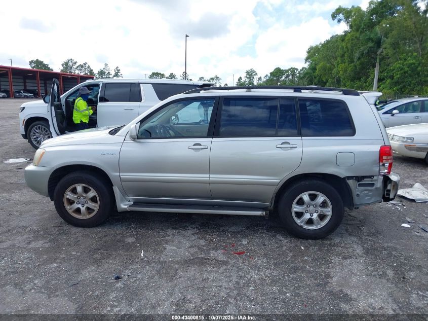 2002 Toyota Highlander Limited V6 VIN: JTEHF21A420045381 Lot: 43400815