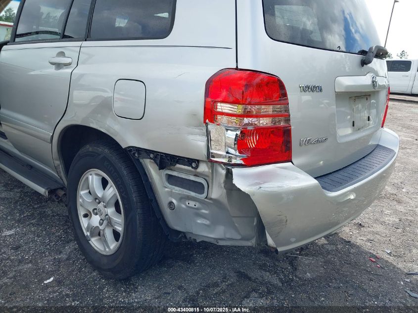 2002 Toyota Highlander Limited V6 VIN: JTEHF21A420045381 Lot: 43400815