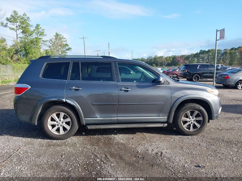 2013 Toyota Highlander Base Plus VIN: 5TDZA3EH1DS035539 Lot: 43400857