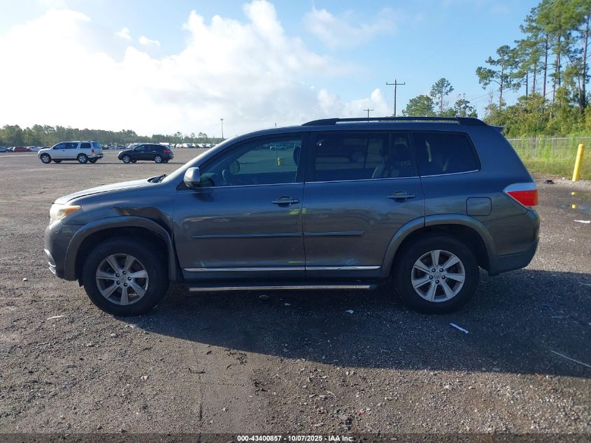 2013 Toyota Highlander Base Plus VIN: 5TDZA3EH1DS035539 Lot: 43400857