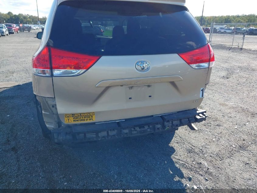 2012 Toyota Sienna Le V6 8 Passenger VIN: 5TDKK3DC0CS197732 Lot: 43400889