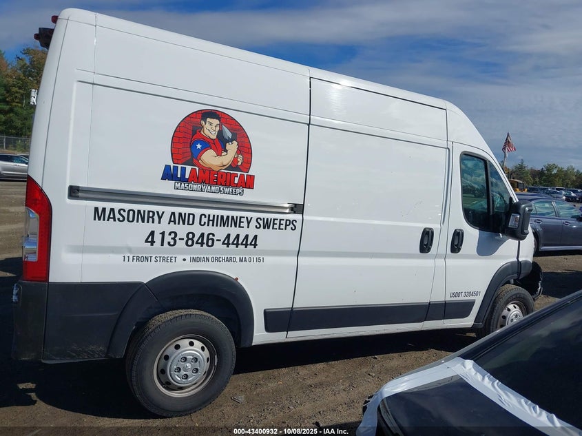 2023 Ram Promaster 1500 High Roof 136 Wb VIN: 3C6LRVBG4PE515442 Lot: 43400932