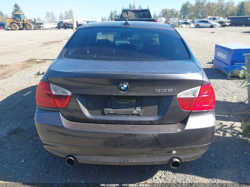 2008 BMW 335I VIN: WBAVB73548P101851 Lot: 43400965