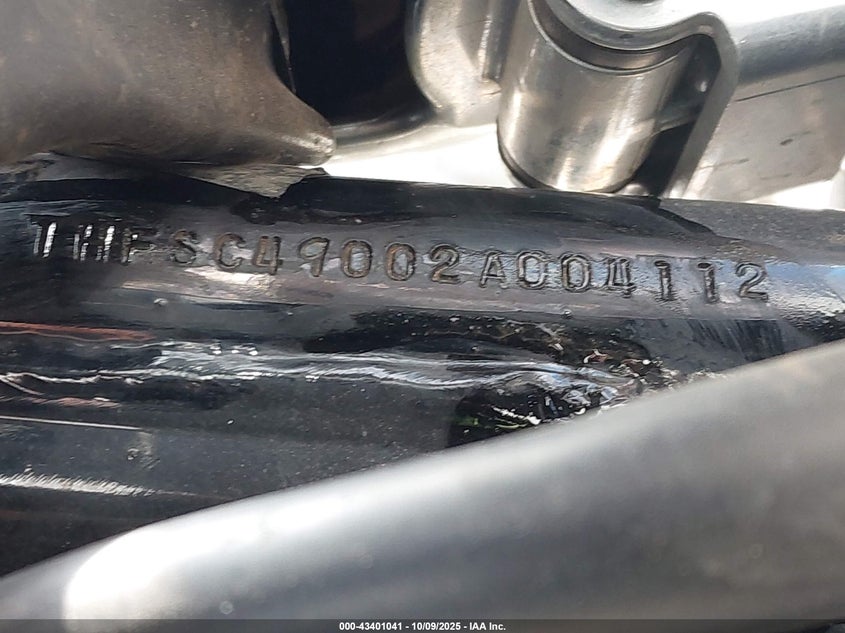 2002 Honda Vtx1800 R VIN: 1HFSC49002A004112 Lot: 43401041