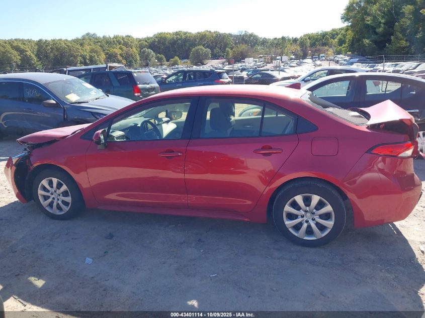 2021 Toyota Corolla Le VIN: JTDEPMAE7MJ139626 Lot: 43401114