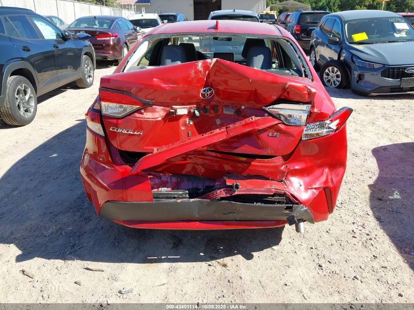 2021 Toyota Corolla Le VIN: JTDEPMAE7MJ139626 Lot: 43401114