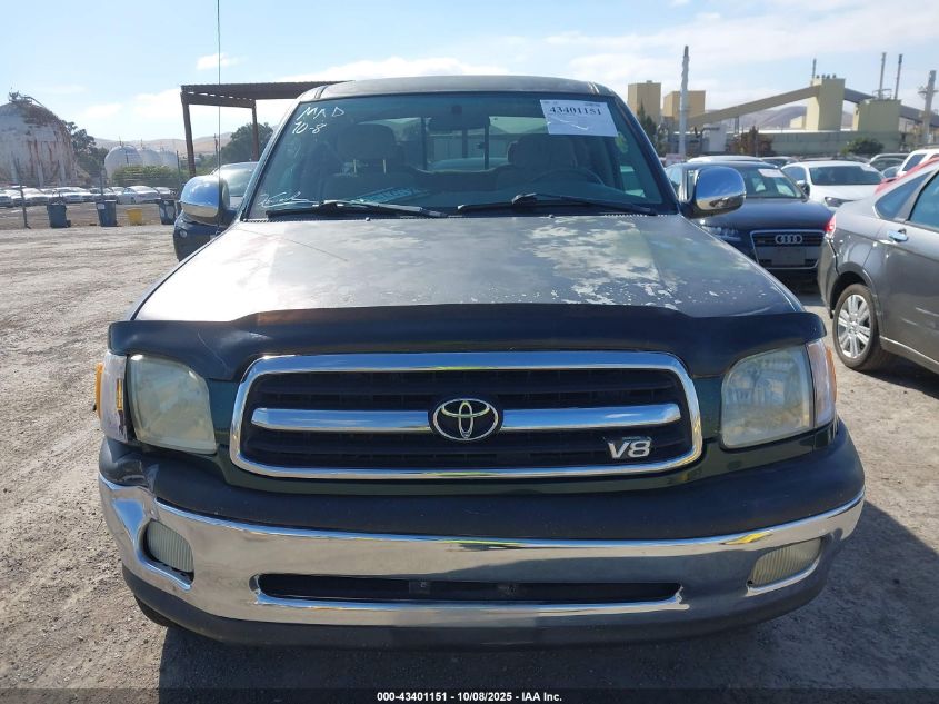 2001 Toyota Tundra Sr5 V8 VIN: 5TBBT44111S188609 Lot: 43401151