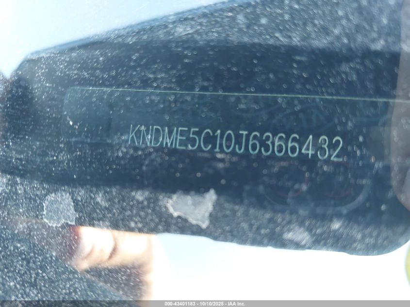 2018 Kia Sedona Sx Limited VIN: KNDME5C10J6366432 Lot: 43401183