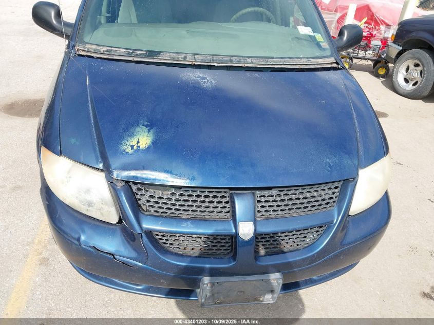2003 Dodge Grand Caravan Ex VIN: 2D4GP74L93R101798 Lot: 43401203