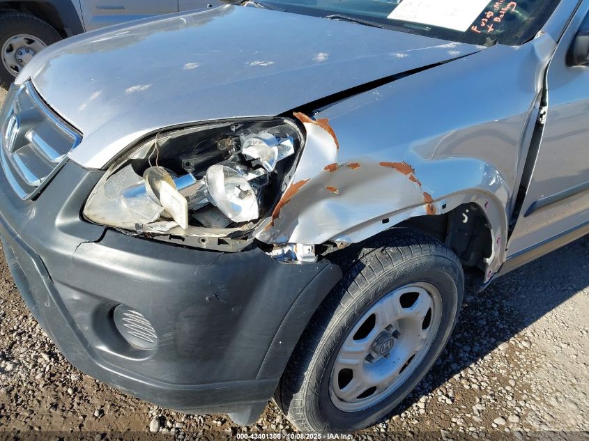 2006 Honda Cr-V Lx VIN: JHLRD78506C057314 Lot: 43401300