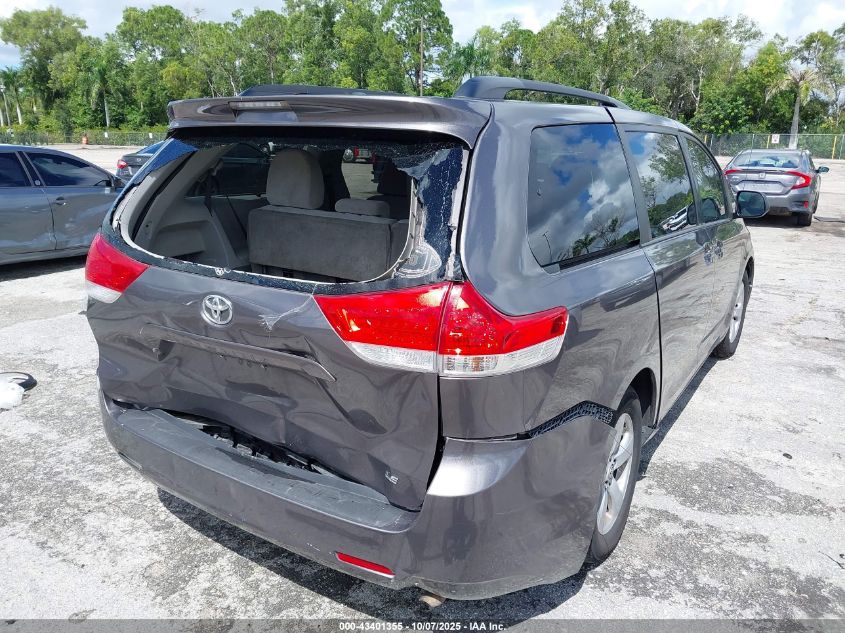 2013 Toyota Sienna Le V6 8 Passenger VIN: 5TDKK3DC3DS340609 Lot: 43401355