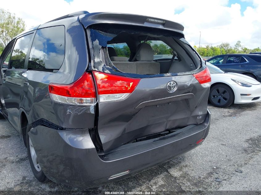 2013 Toyota Sienna Le V6 8 Passenger VIN: 5TDKK3DC3DS340609 Lot: 43401355