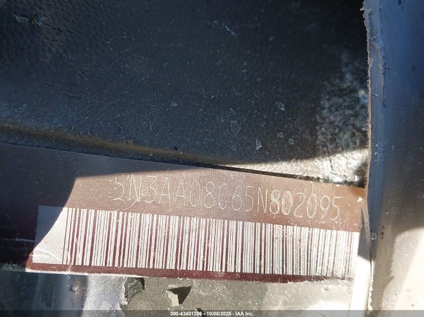 2005 Infiniti Qx56 VIN: 5N3AA08C65N802095 Lot: 43401356