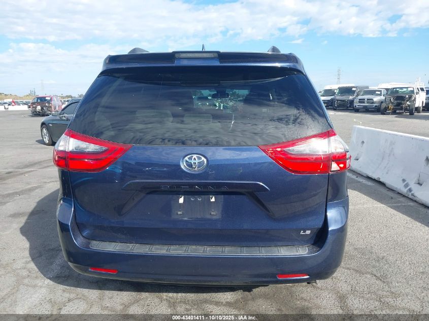 2020 Toyota Sienna Le VIN: 5TDKZ3DC4LS075208 Lot: 43401411