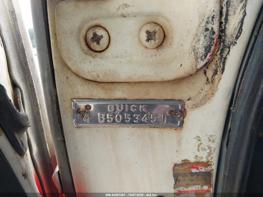 1955 Buick 4 Door Sedan VIN: 4B5053451 Lot: 43401491