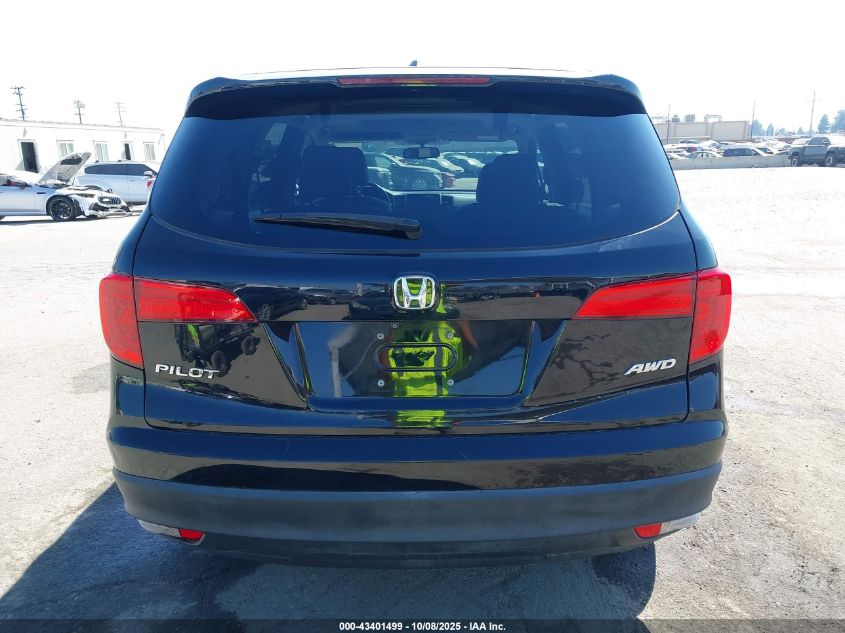 2018 Honda Pilot Ex-L VIN: 5FNYF6H77JB049916 Lot: 43401499