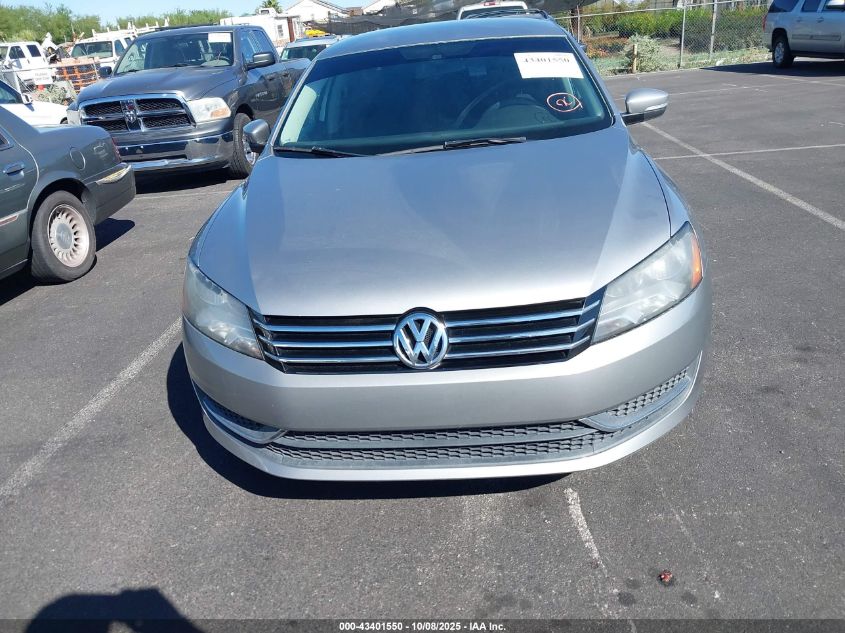 2013 Volkswagen Passat 2.5L S VIN: 1VWAP7A33DC043234 Lot: 43401550
