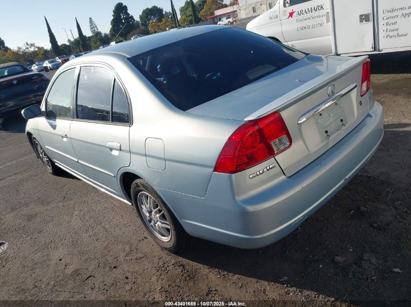 2003 Honda Civic Hybrid VIN: JHMES96603S019302 Lot: 43401669