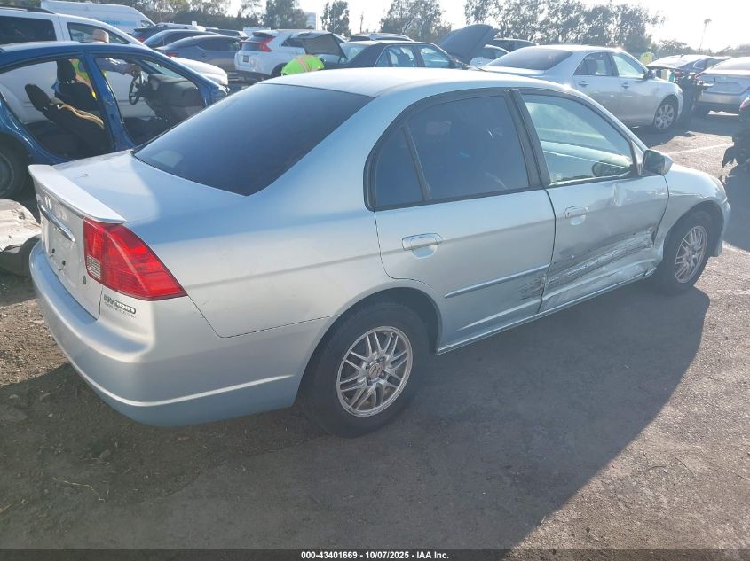 2003 Honda Civic Hybrid VIN: JHMES96603S019302 Lot: 43401669