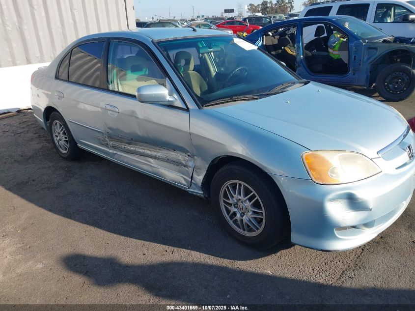 2003 Honda Civic Hybrid VIN: JHMES96603S019302 Lot: 43401669