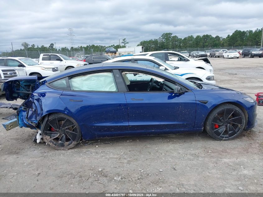 2024 Tesla Model 3 Performance All-Wheel Drive VIN: 5YJ3E1ET1RF826393 Lot: 43401797