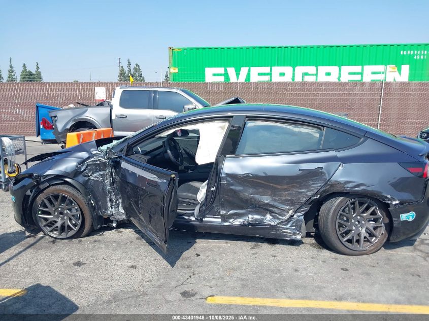 2025 Tesla Model 3 Long Range Rear-Wheel Drive VIN: 5YJ3E1EA3SF976350 Lot: 43401948