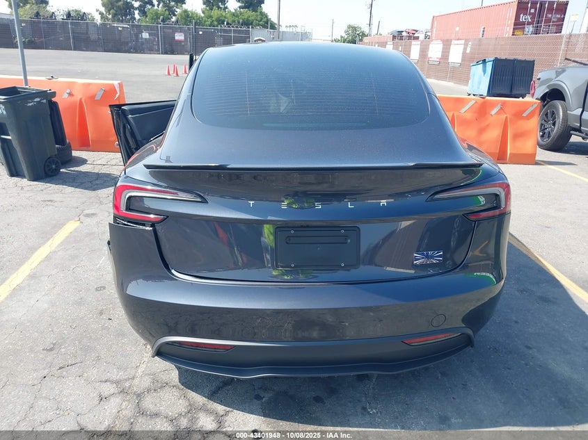 2025 Tesla Model 3 Long Range Rear-Wheel Drive VIN: 5YJ3E1EA3SF976350 Lot: 43401948