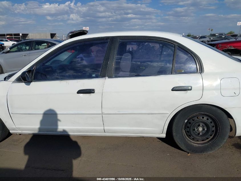 2001 Honda Civic Lx VIN: 2HGES16561H514667 Lot: 43401996