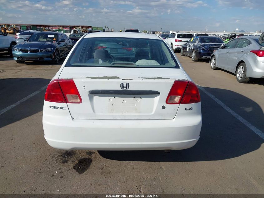 2001 Honda Civic Lx VIN: 2HGES16561H514667 Lot: 43401996