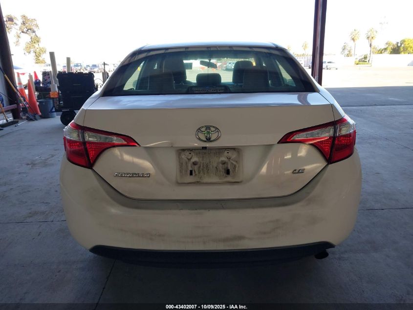 2016 Toyota Corolla Le VIN: 5YFBURHE6GP405443 Lot: 43402007