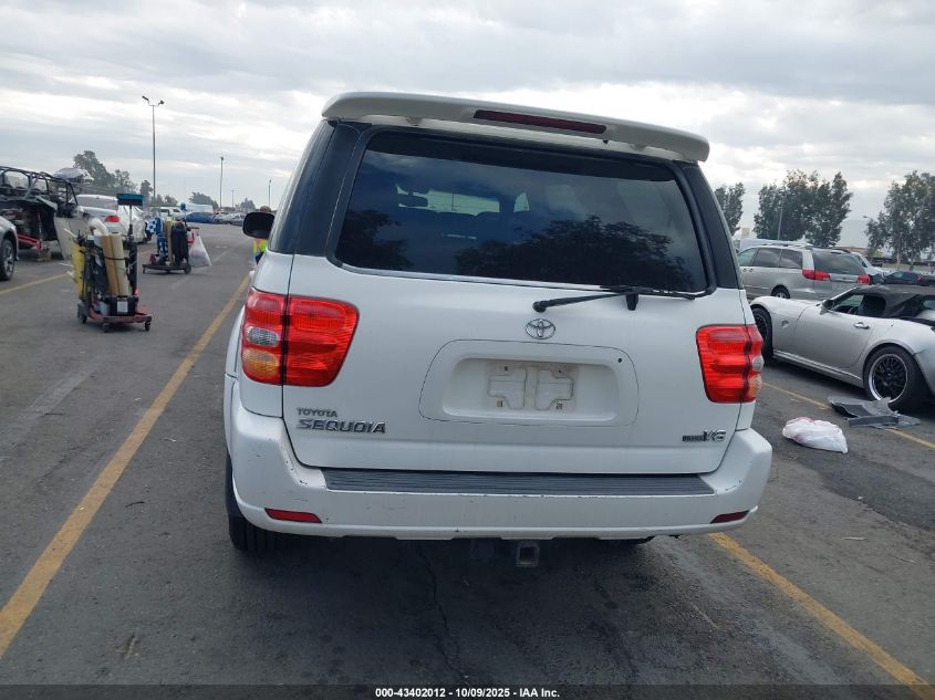2003 Toyota Sequoia Limited V8 VIN: 5TDZT38AX3S183423 Lot: 43402012