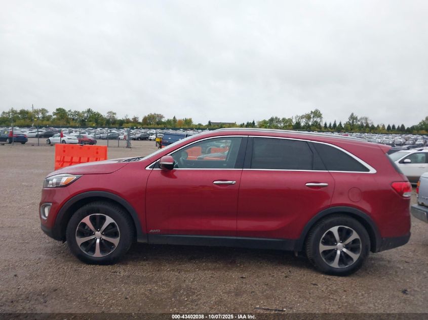 2016 Kia Sorento 2.0T Ex VIN: 5XYPHDA10GG003927 Lot: 43402038