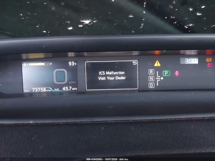 2018 Toyota Prius Two VIN: JTDKBRFU7J3072573 Lot: 43402083